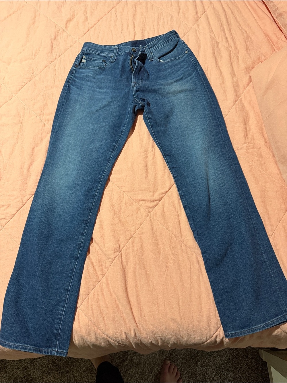 Men's Blue Wide Leg Denim Jeans
